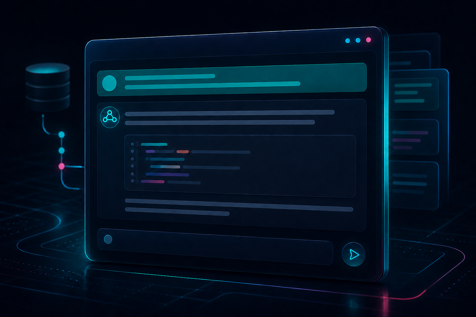 Interfície d’un chatbot amb historial, base de dades i blocs de codi